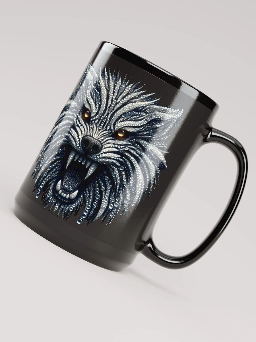 Mystical Wolf Black Glossy Mug product image (4)