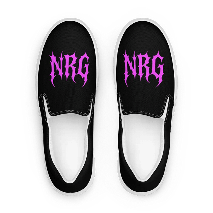 Women's NRG Grunge Slip-On Canvas Shoes (Black/Neon Pink) product image (1)