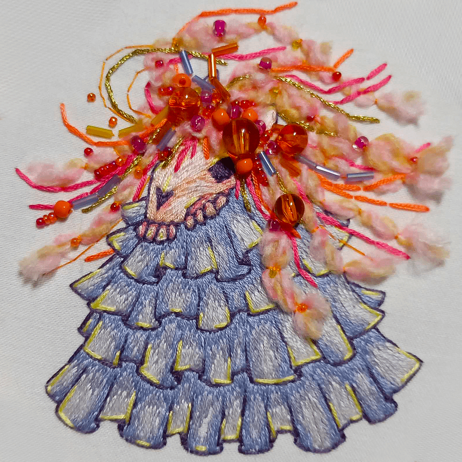 Sunrise Mari Lwyd Embroidery Print product image (1)