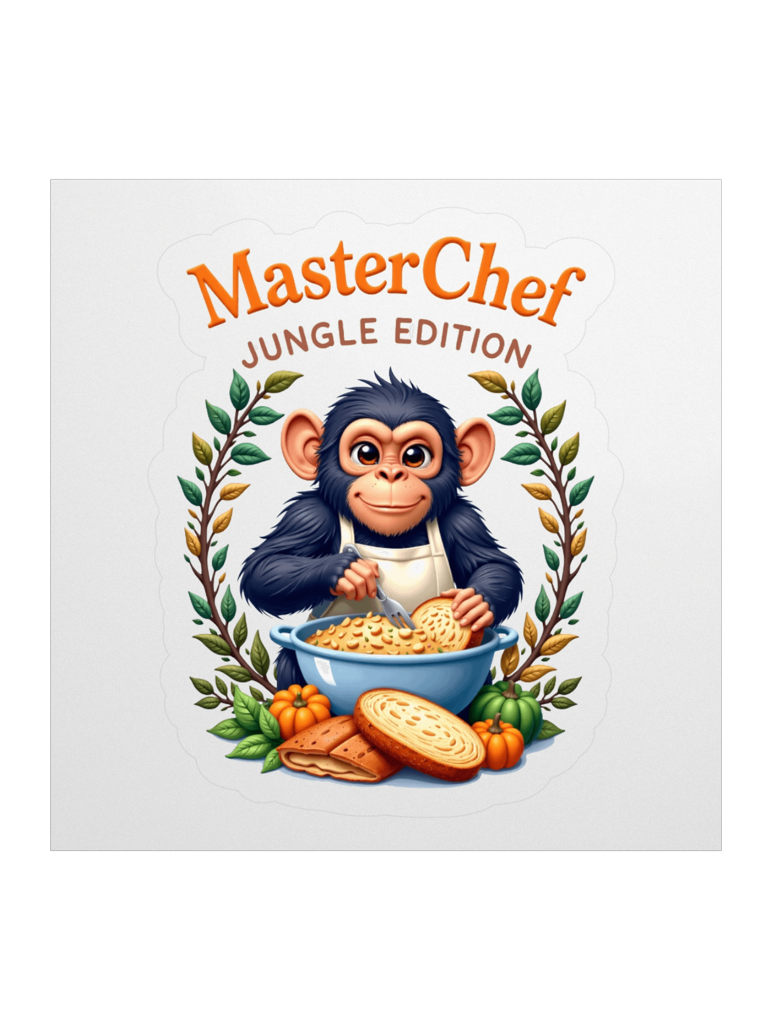 Jungle Chef Kiss Cut Stickers product image (1)