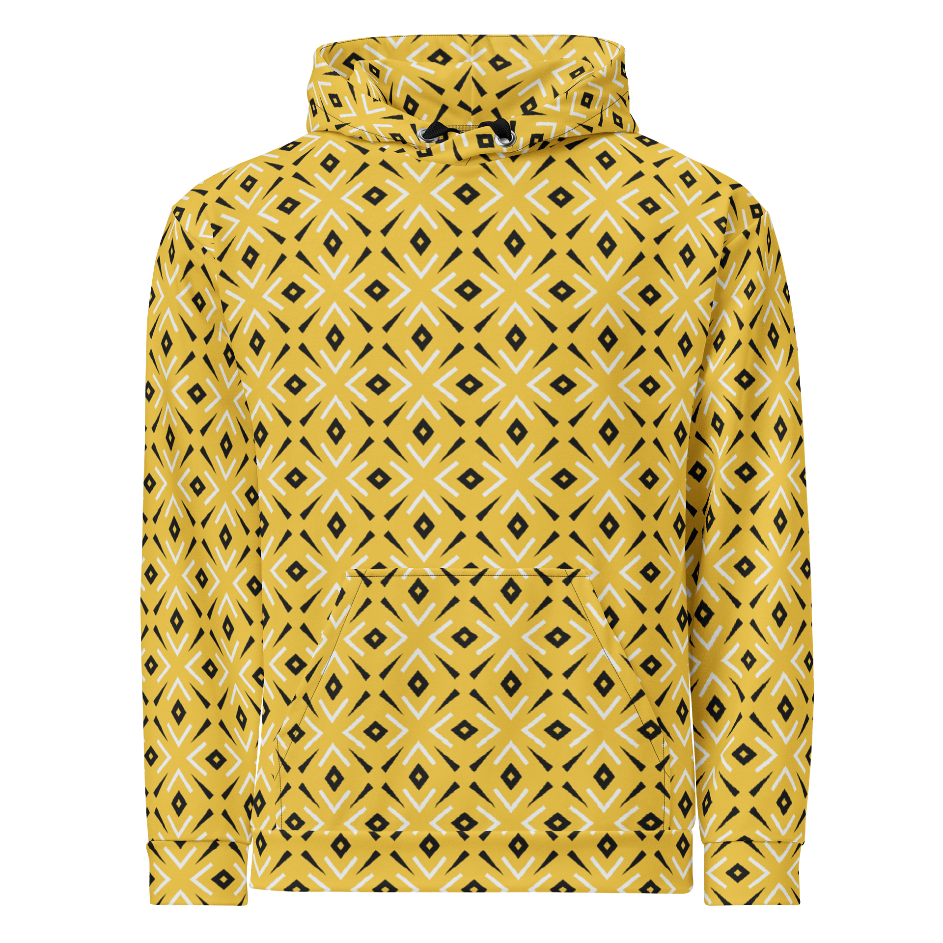 Lemon Lattice Geometric Print Hoodie for Men and Women product image (1)