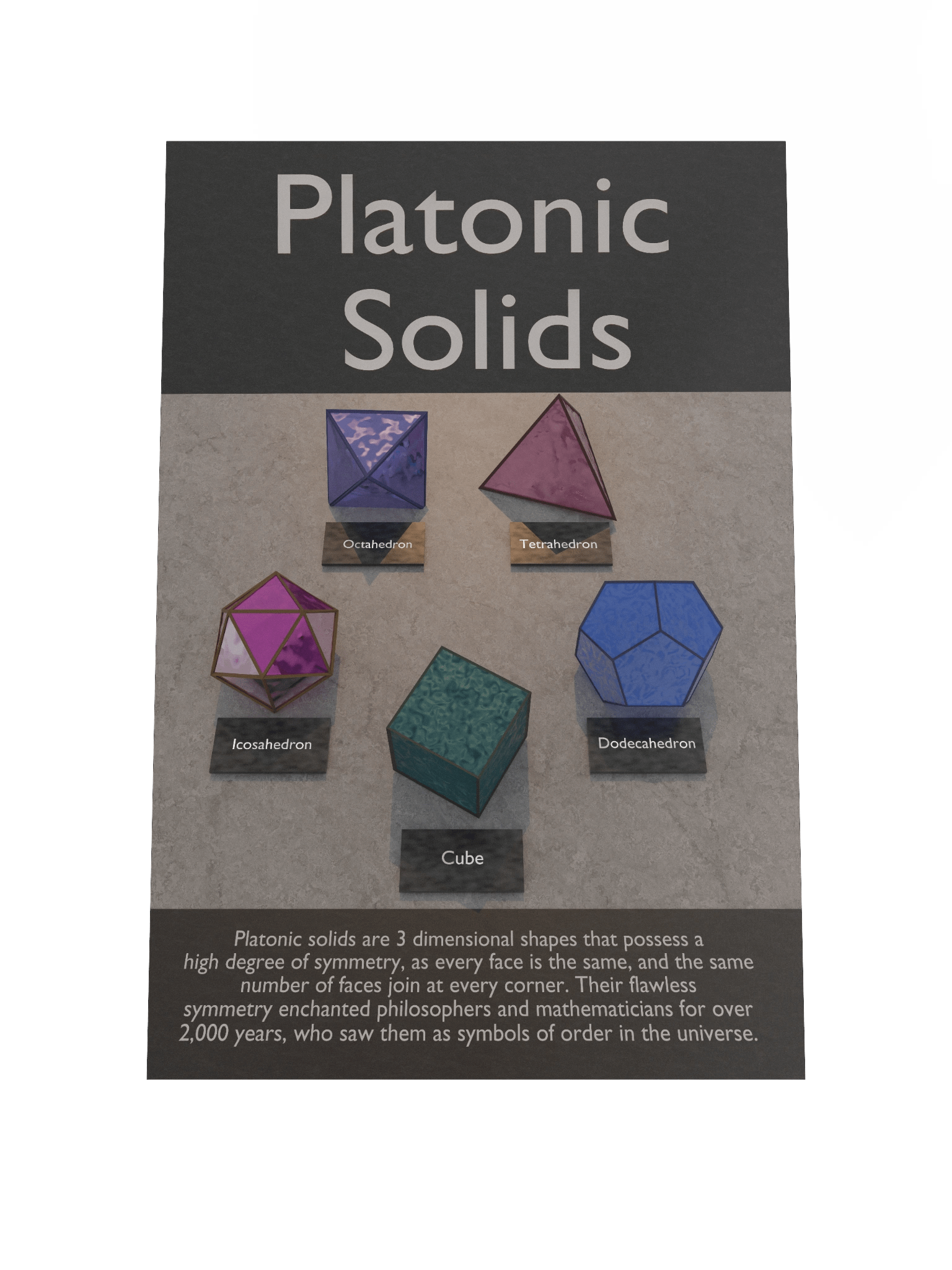 Platonic solids poster product image (1)