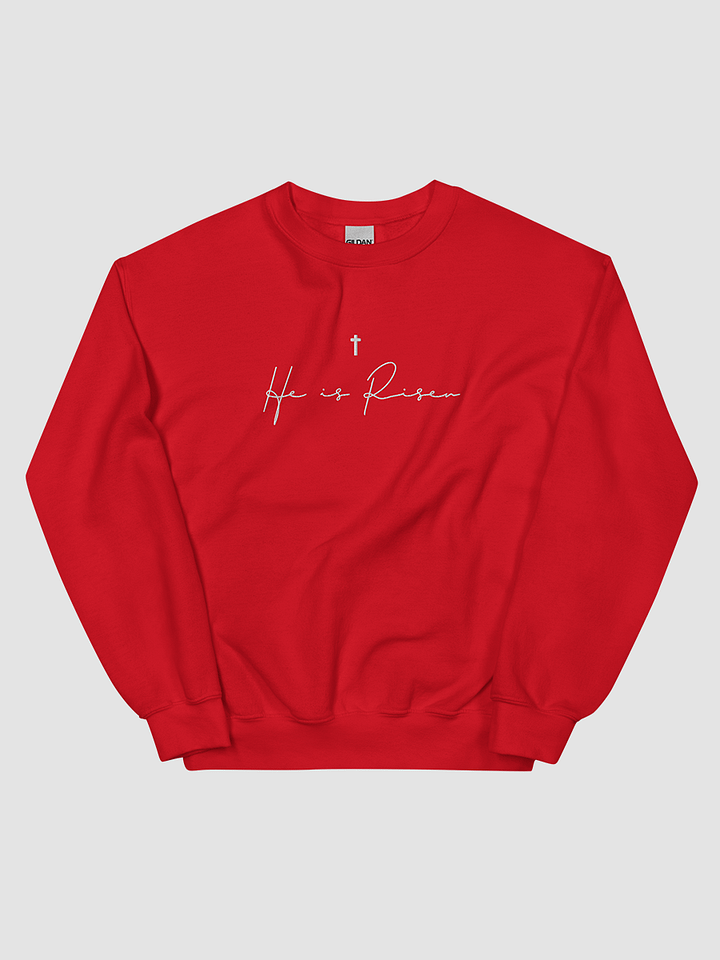 He is Risen Unisex Classic Embroidered Crewneck product image (2)