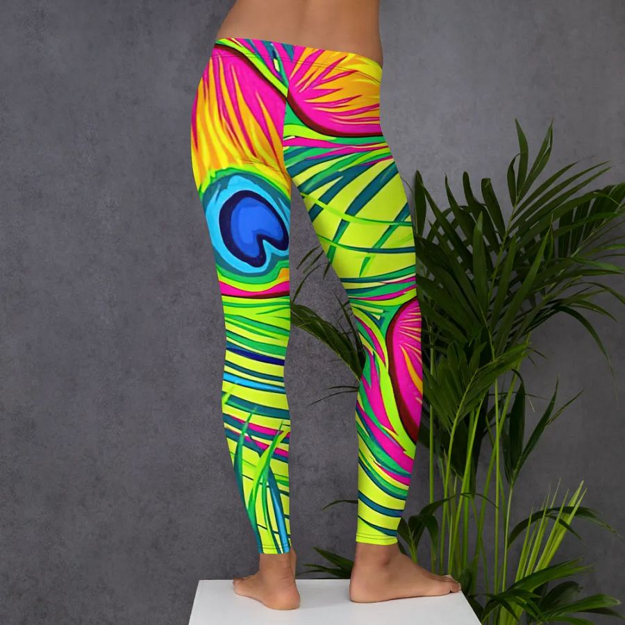 Peacock Feathers Fantasy Leggings product image (6)