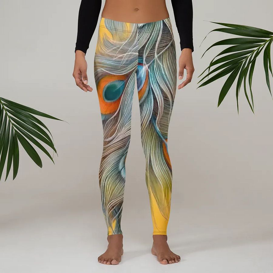 Peacock Feathers Paradise Leggings product image (3)