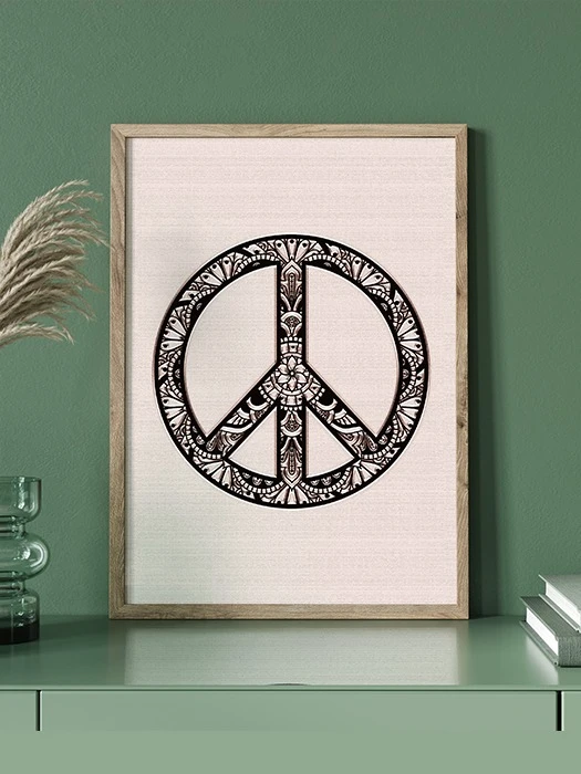 Hippy Peace Parchment Poster product image (4)