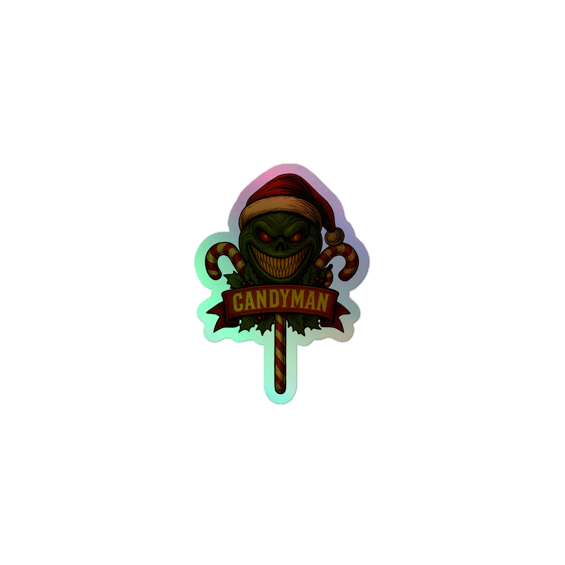 Menacing Santa Holographic Sticker Sheet product image (1)