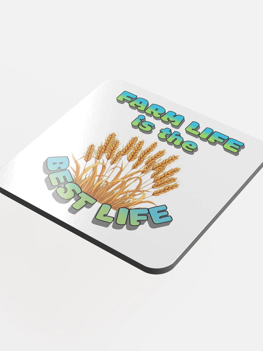 Farm Life Is The Best Life Illustrated Glossed Coaster product image (1)