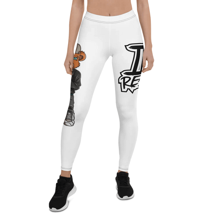 Standing Bear White All-Over Print Leggings product image (2)