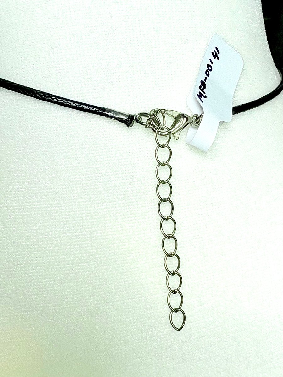 Electric Tide Pendant Necklace | Green & Silver Tones | Rectangle Cabochon | Monique Faella Designs™ | MFD-00141 product image (5)