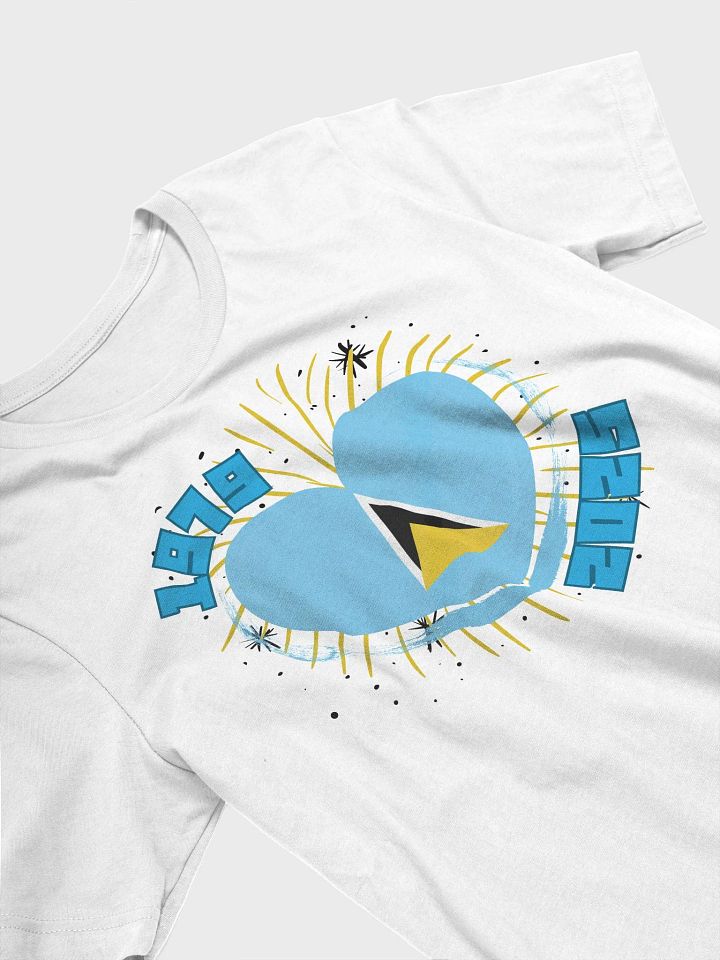 St. Lucia Heart Flag Celebration T-Shirt product image (82)