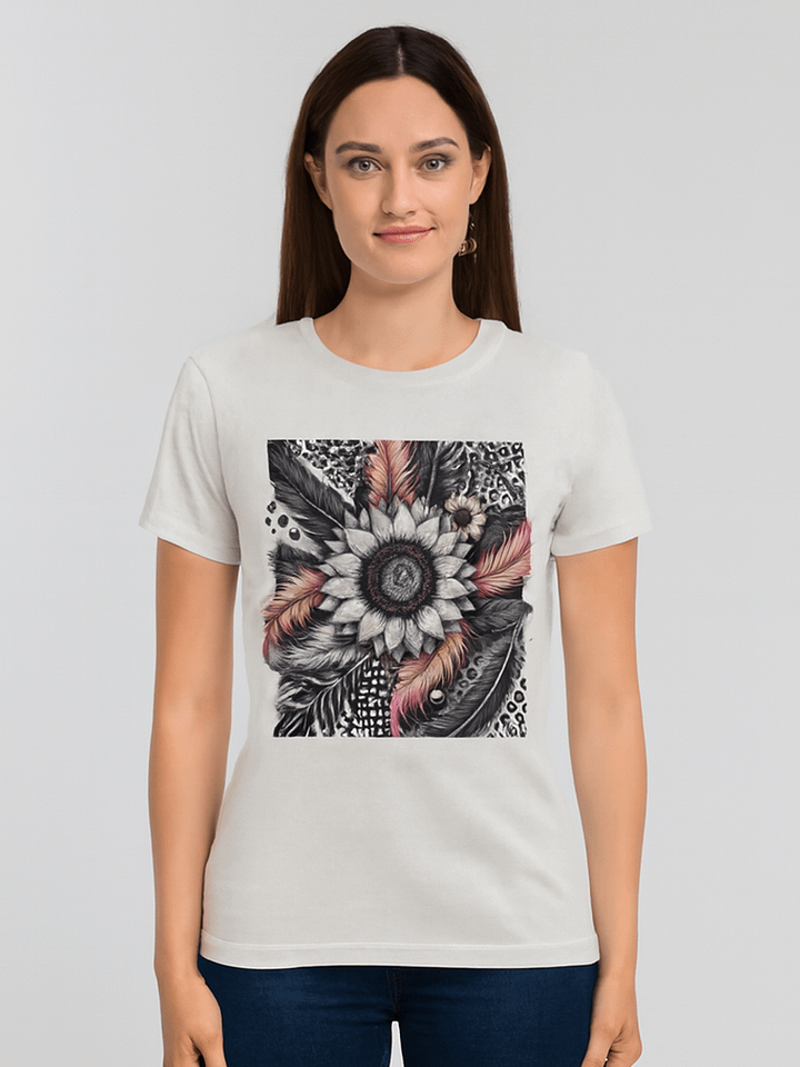 Sunflower Dreams Feathered T-Shirt product image (1)