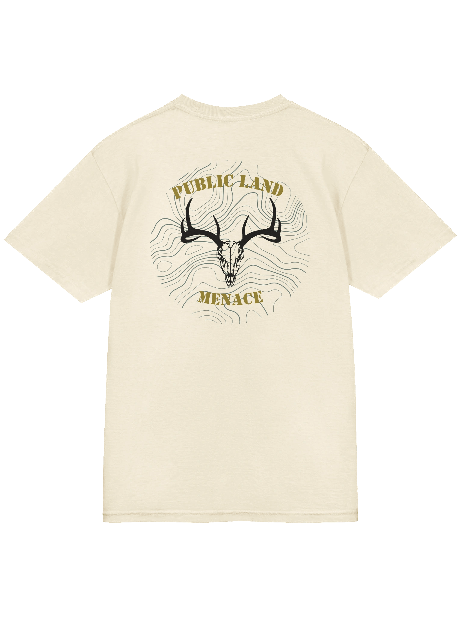 Public Land Menace Skull Antlers Hunting Shirt product image (74)