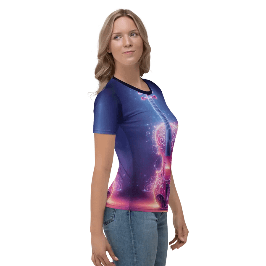 Lumina Violin Serenade Tee - Electric Muse Art product image (4)