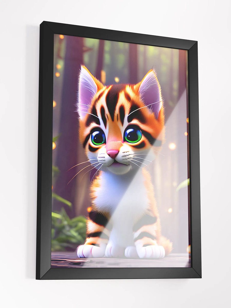 Adorable Orange, Black & White Kitten with Big Blue & Green Eyes in Firefly Forest product image (14)