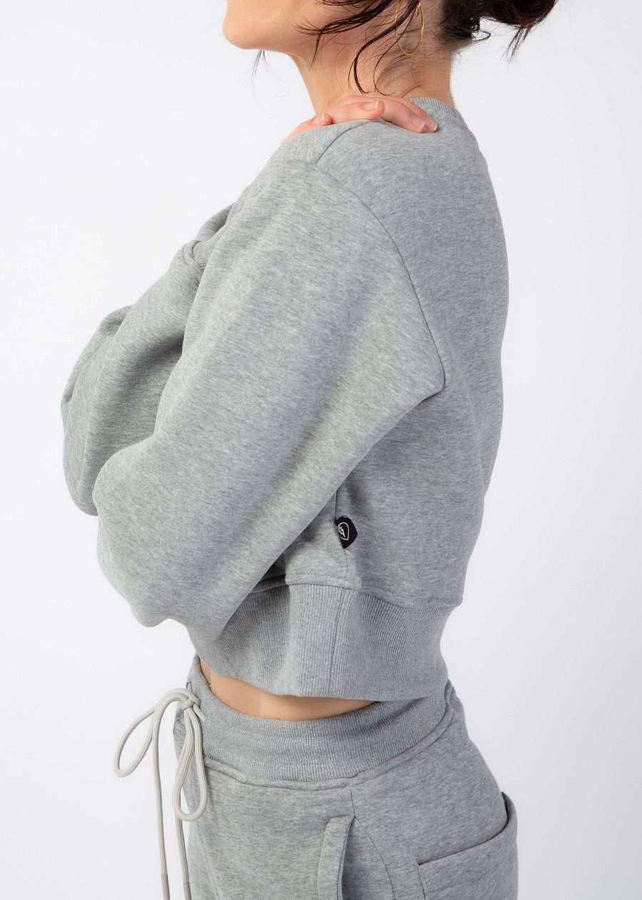 Heathered Fog Cropped Crewneck product image (7)