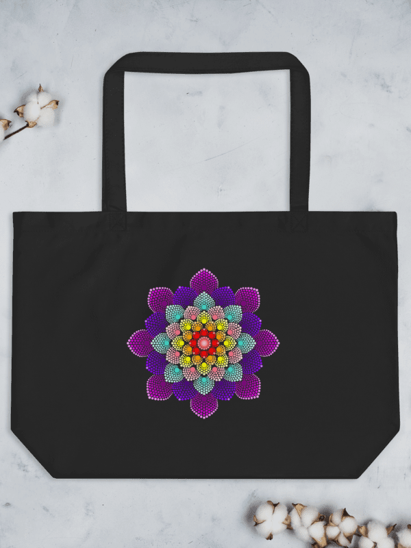 Colorful Dot Mandala Organic Cotton Tote product image (3)