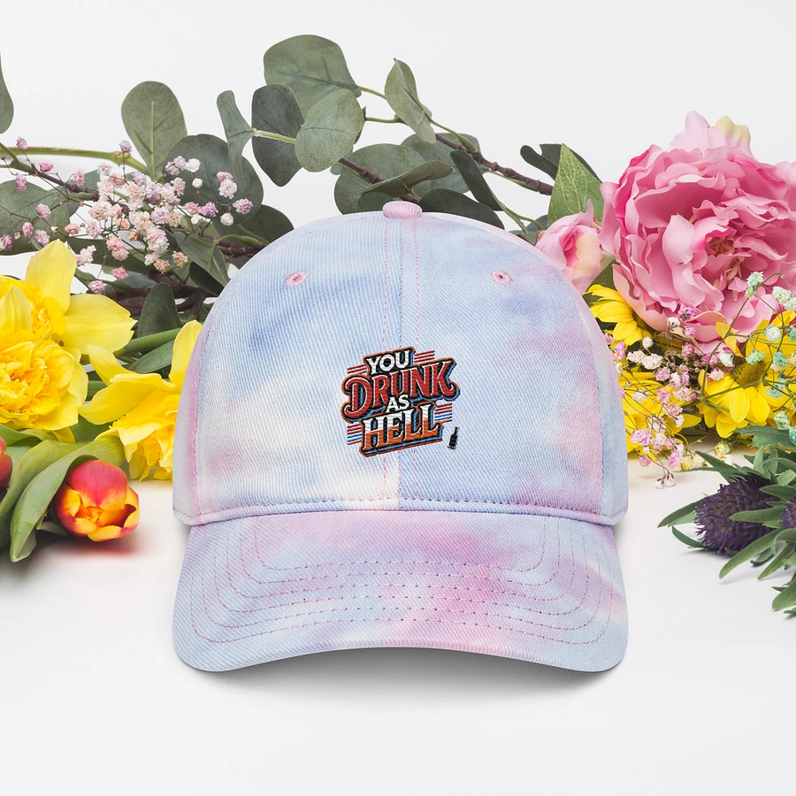 Bold and Colorful 'YOU DRUNK AS HELL' Tie-Dye Dad Hat product image (37)