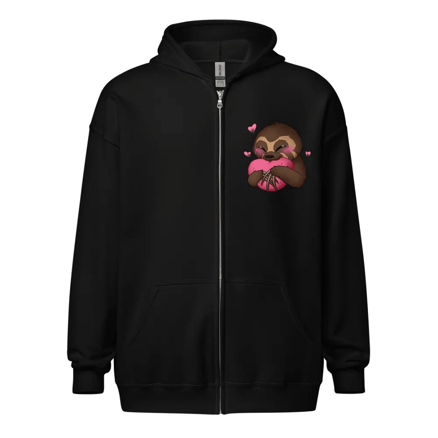 Blushing Cupid Sloth Zip Hoodie product image (1)
