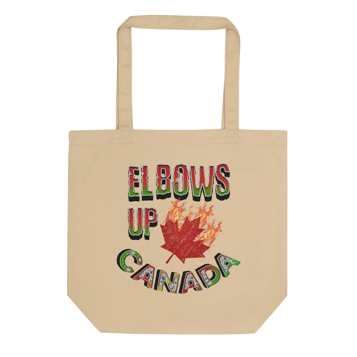Elbows Up Canada Flaming Maple Leaf Eco Tote product image (1)