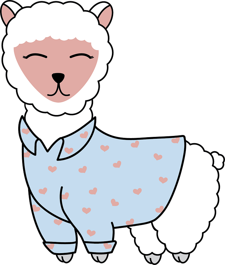 Llama in Pajamas Sticker | Cute Animal Sticker product image (1)