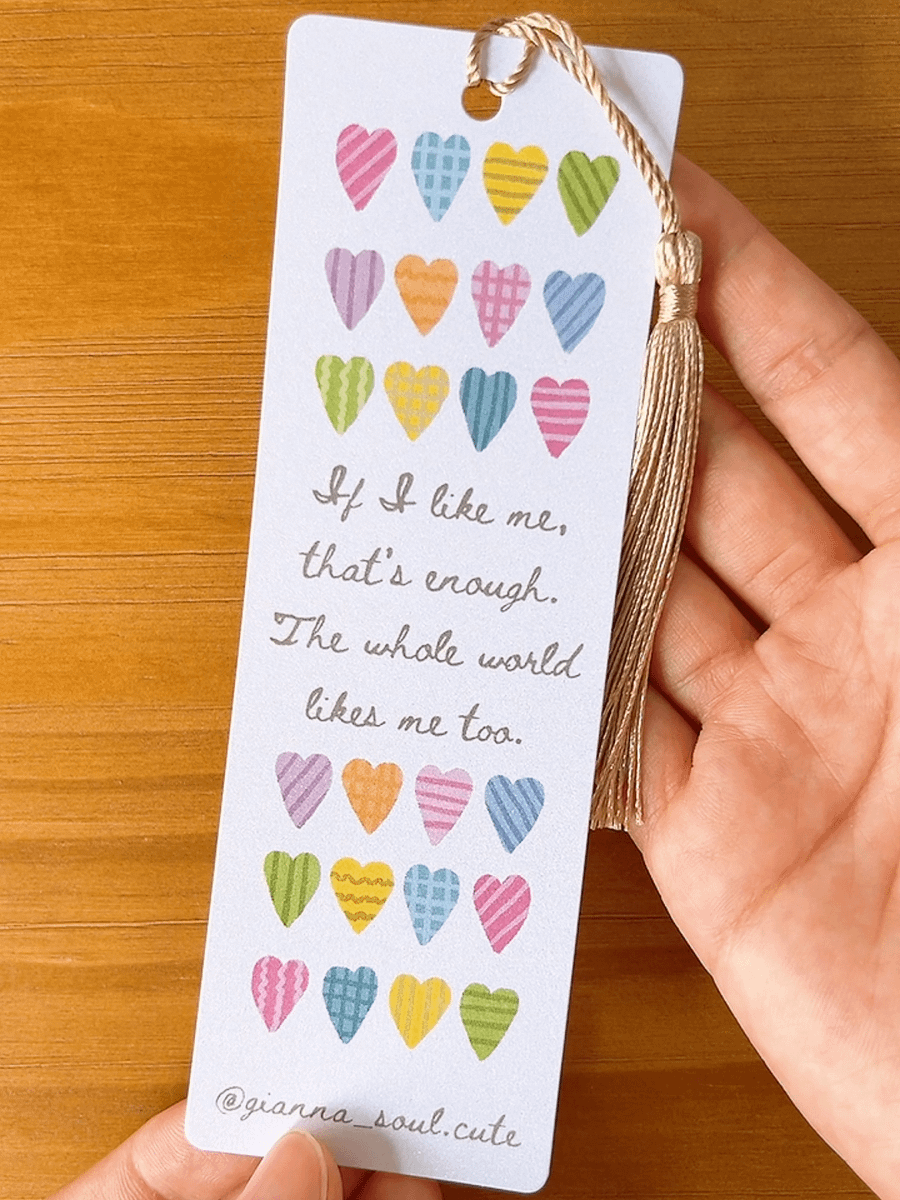 I like myself | Glitter Affirmation Bookmark product image (2)