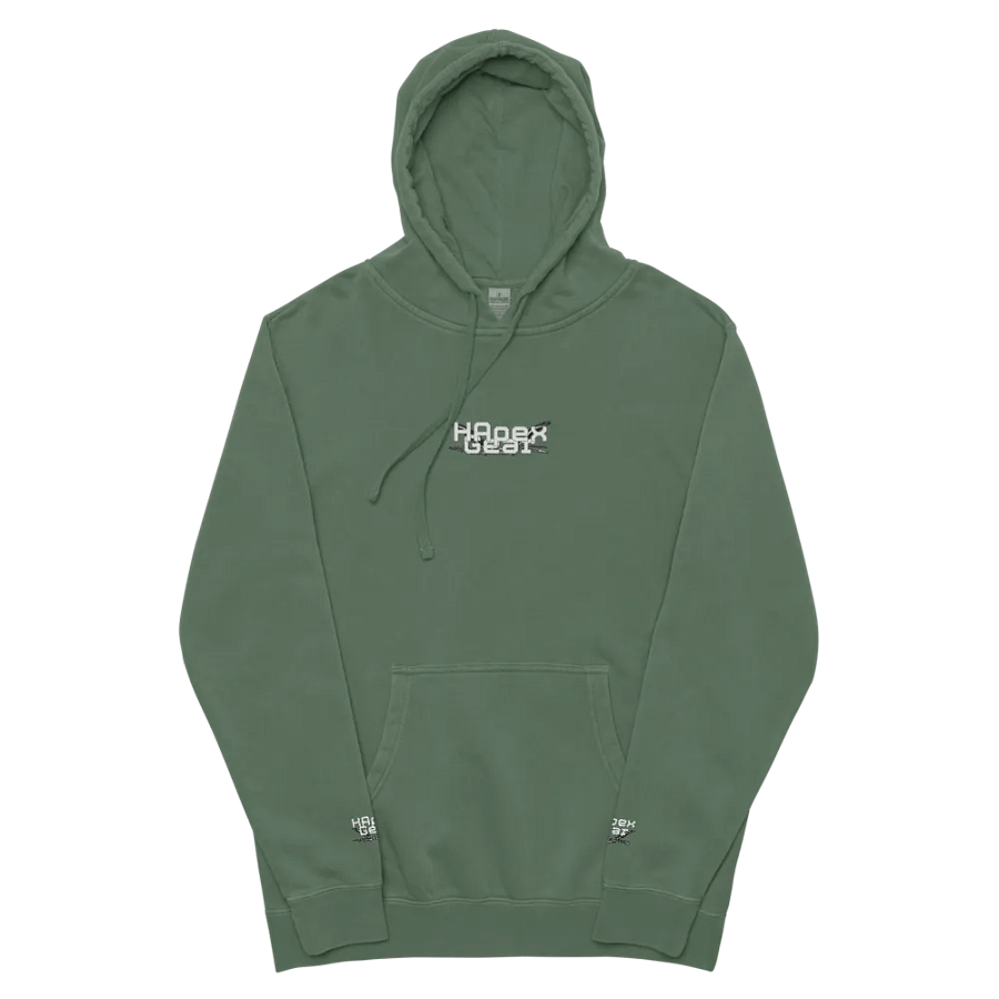 Pigment Dyed Hoodie - Embroidered - White HApex Gear White Logo product image (11)
