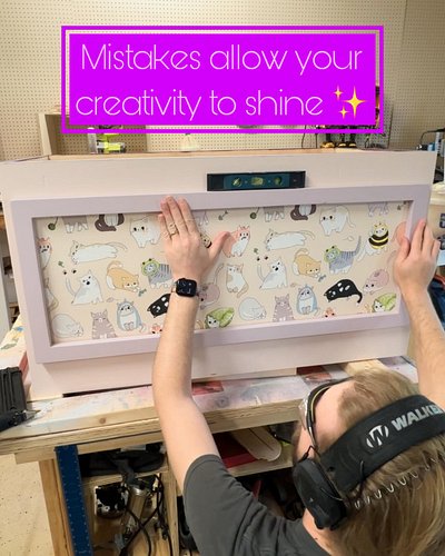 I ran out of wallpaper while building this DIY cat litter box cabinet! Instead of giving up or ordering more, I took that tim...