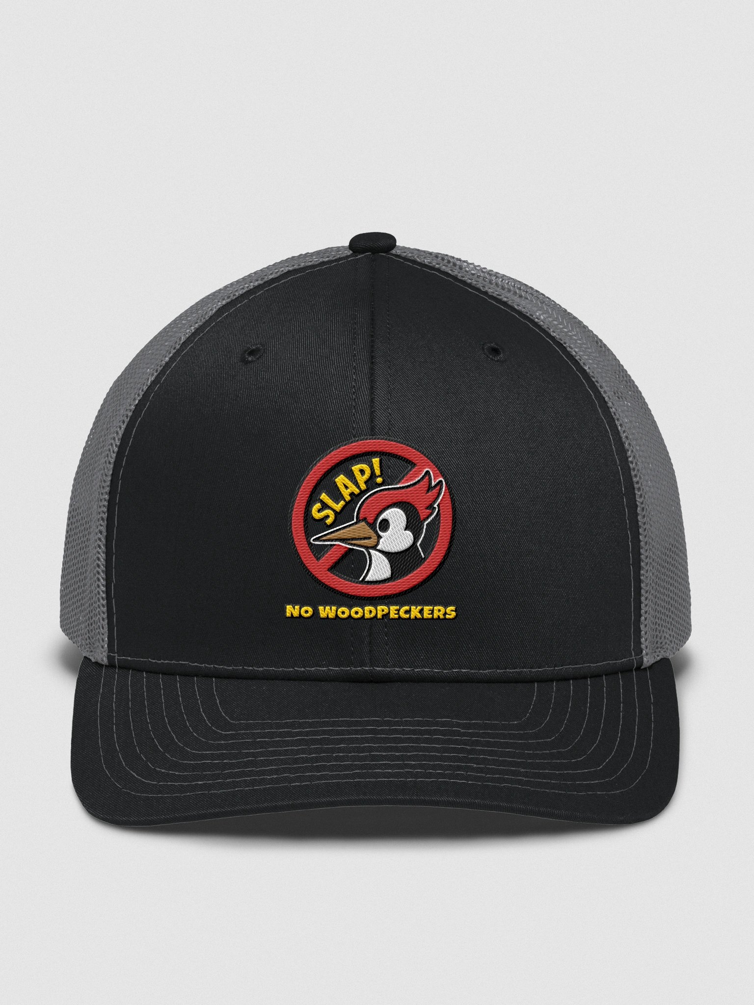 No Woodpeckers Premium Trucker Hat product image (2)
