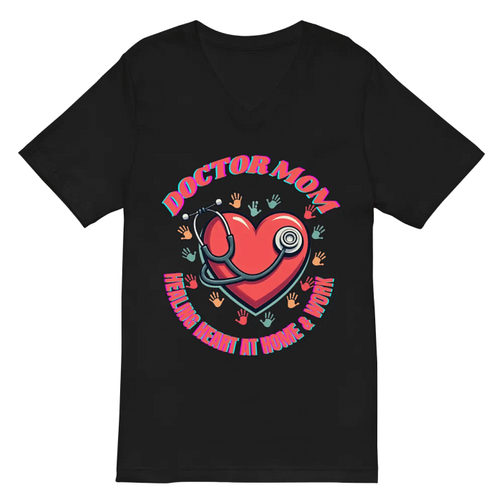 Healing Heart Doctor Mom V-Neck Tee product image (3)