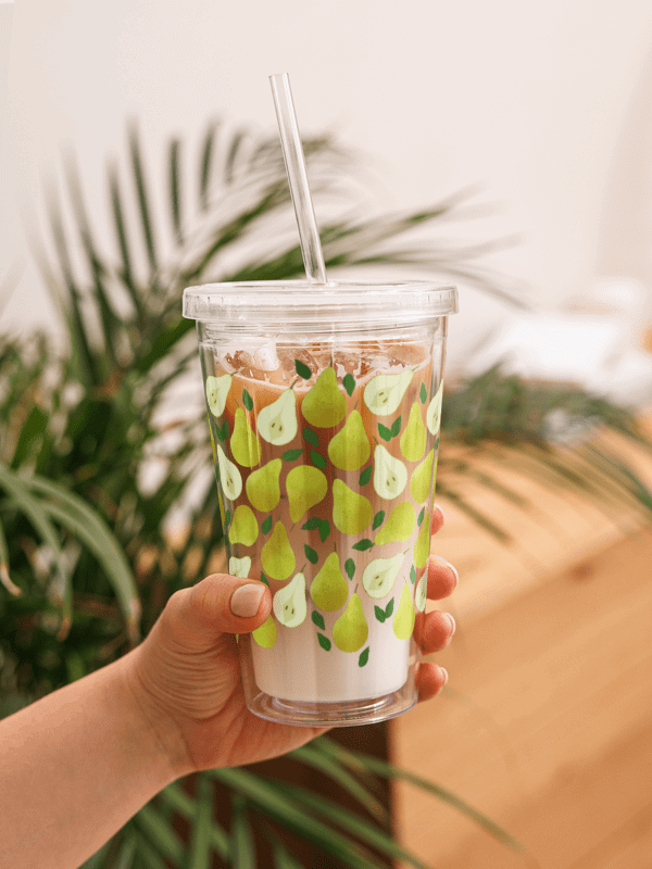 Pear Pattern 16 oz Tumbler, Green product image (1)