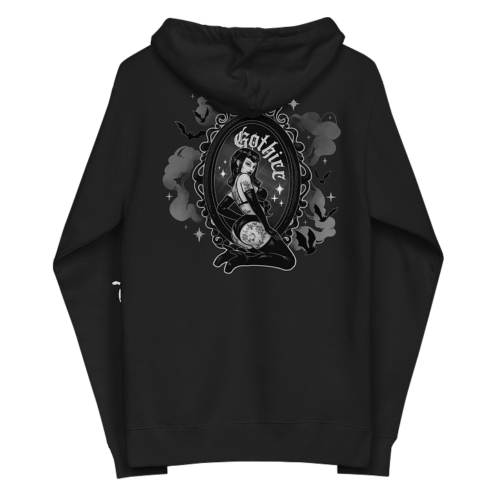 𝖌𝖔𝖙𝖍𝖎𝖈𝖈 fleece zip-up hoodie product image (1)