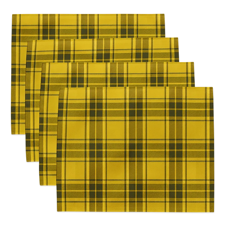 Yellow Plaid Cloth Placemats (Set of 4) product image (2)