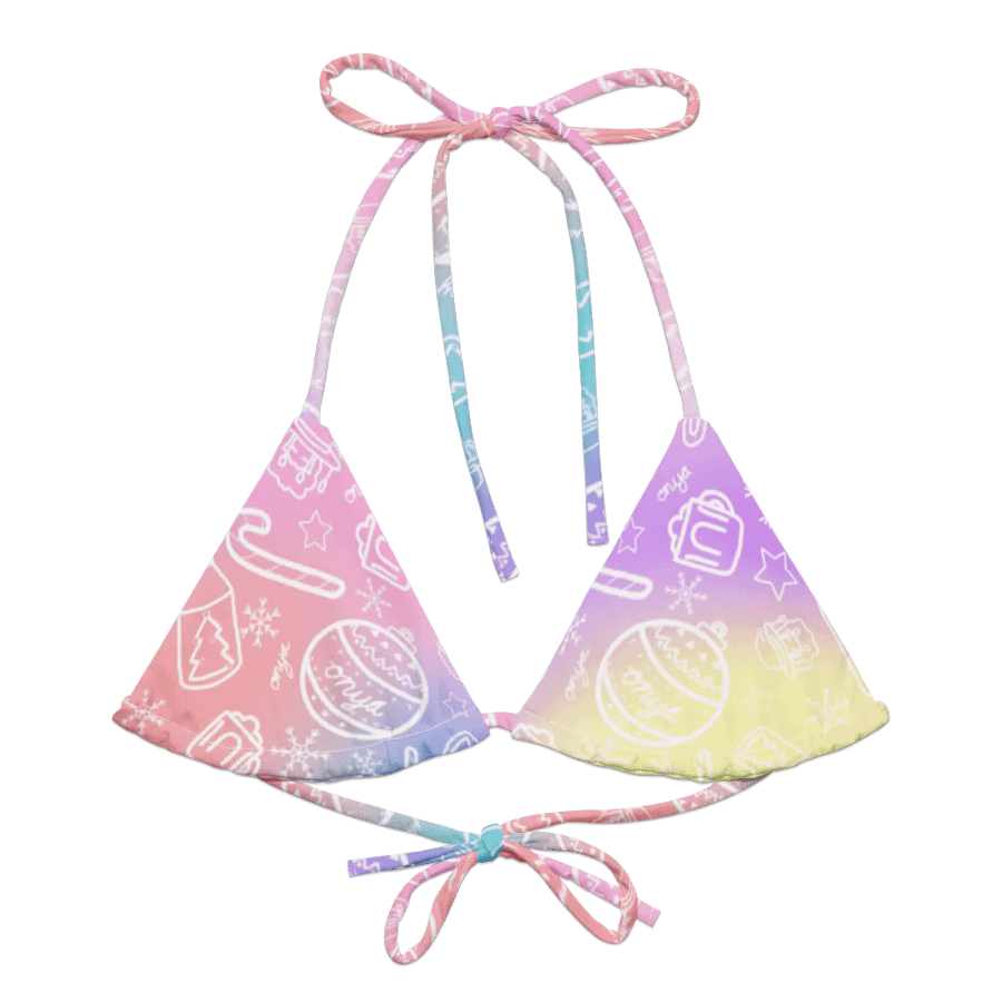 Limited Edition Christmas Tie Die String Bikini Top product image (1)