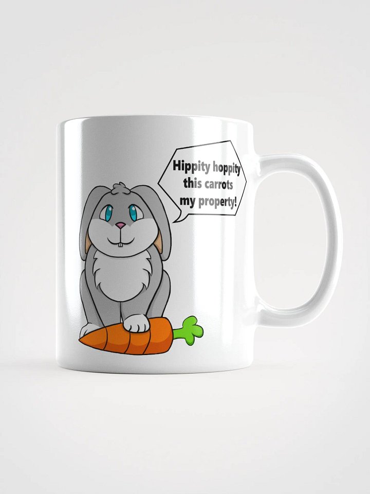 Bunny With Carrot White Glossy Mug product image (1)