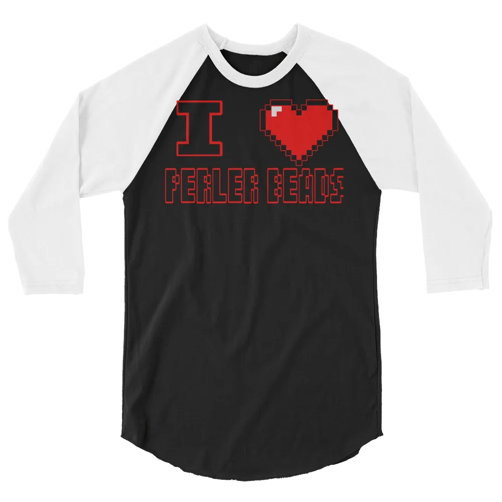 I Heart Perler Beads 2 Baseball product image (2)