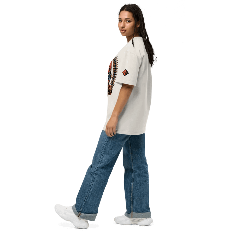 Oversized NEVER OUTGUNNED Tee product image (16)