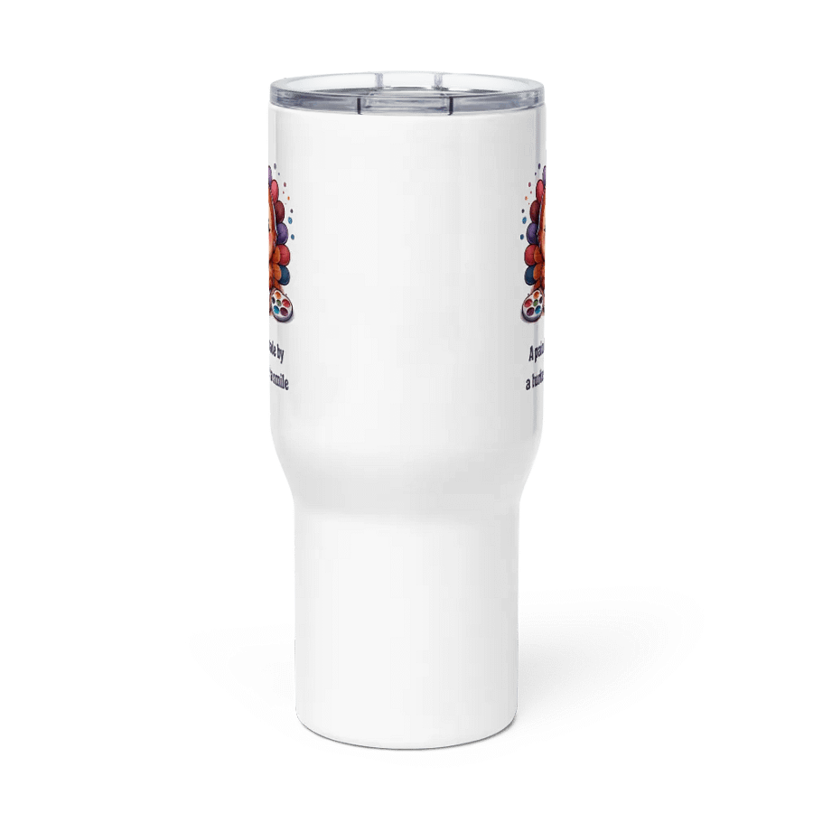 A Painting Made By A Turkey With A Smile Travel Mug product image (3)