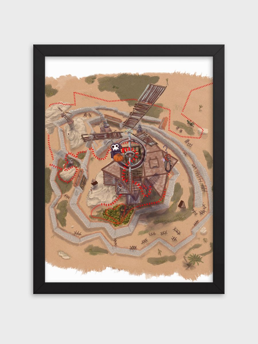 TREASURE MAP POSTER (FRAMED) product image (2)