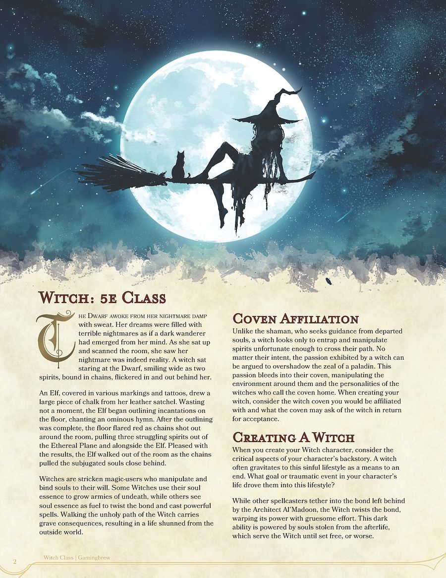 Witch 5E Class (PDF) product image (3)
