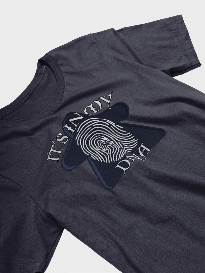 Meeple DNA Shirt for Board Gamers, Fingerprint Meeple Board Game T-shirt, It's in my DNA navy product image (2)