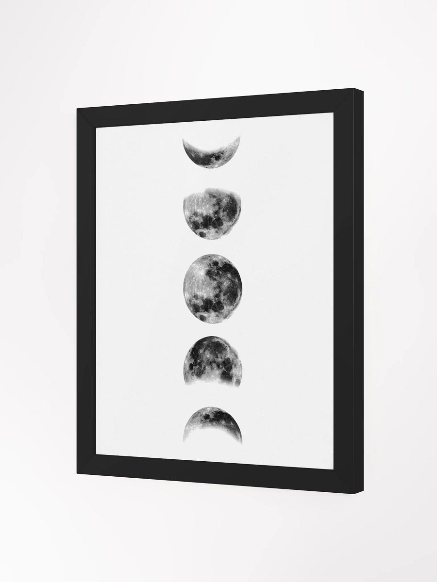 Lunar Phases Framed Poster Set – Elegant Moon Cycle Wall Art | Modern Minimalist Décor | Premium Framed Set for Homes and Offices product image (2)