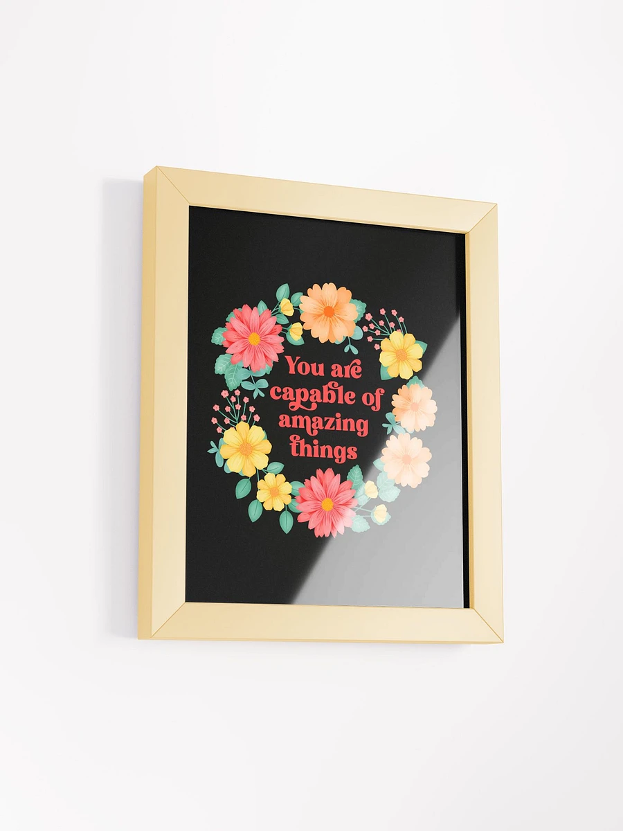 You are capable of amazing things - Motivational Wall Art Black product image (2)