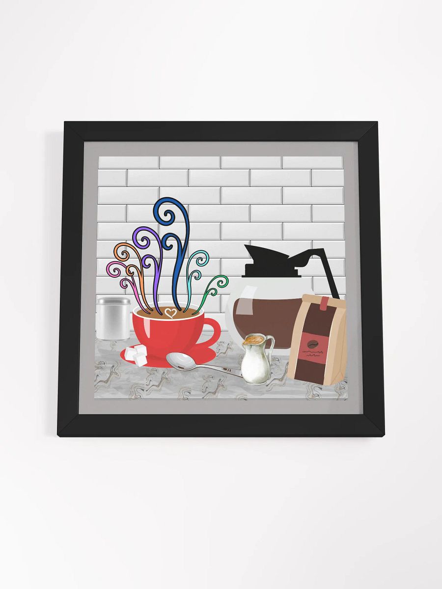Swirling Coffee Delight Framed Poster product image (8)