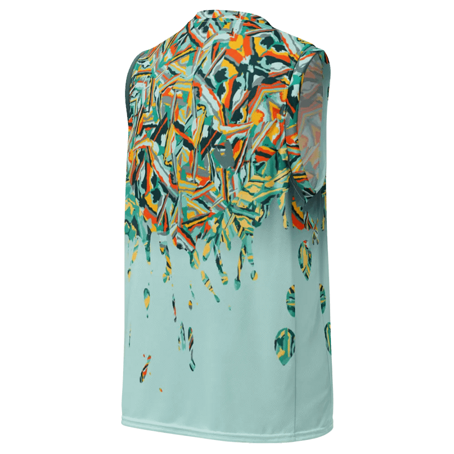 Colorful Destruction | Recycled Unisex Basketball Jersey product image (5)