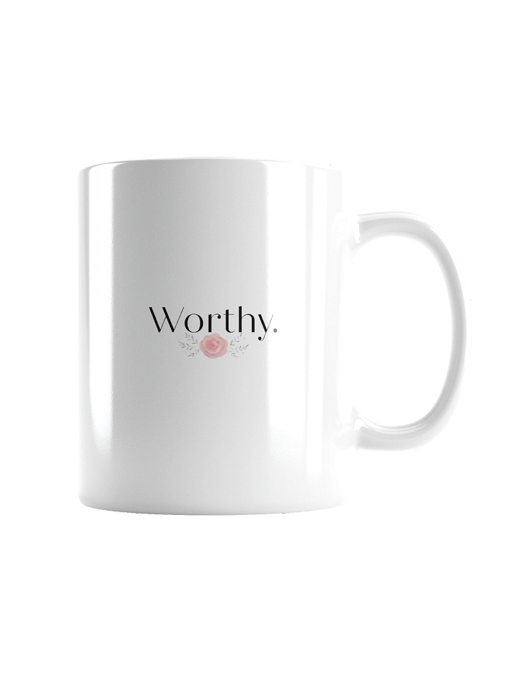 Worthy – Minimal Floral Christian Mug product image (1)