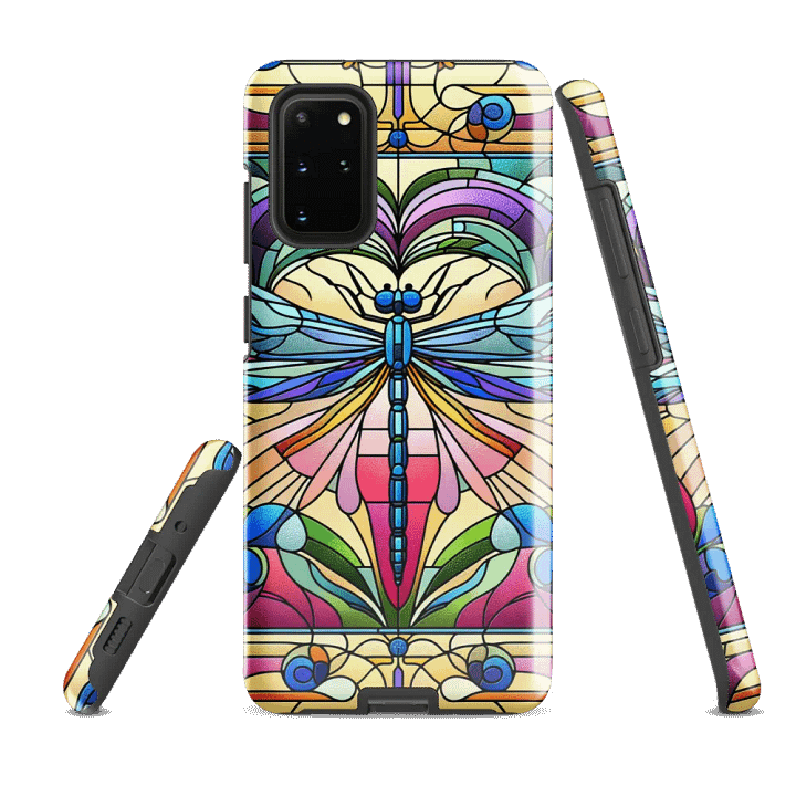 Tough Phone Case for Samsung® - Colorful Stained Glass Butterfly product image (2)