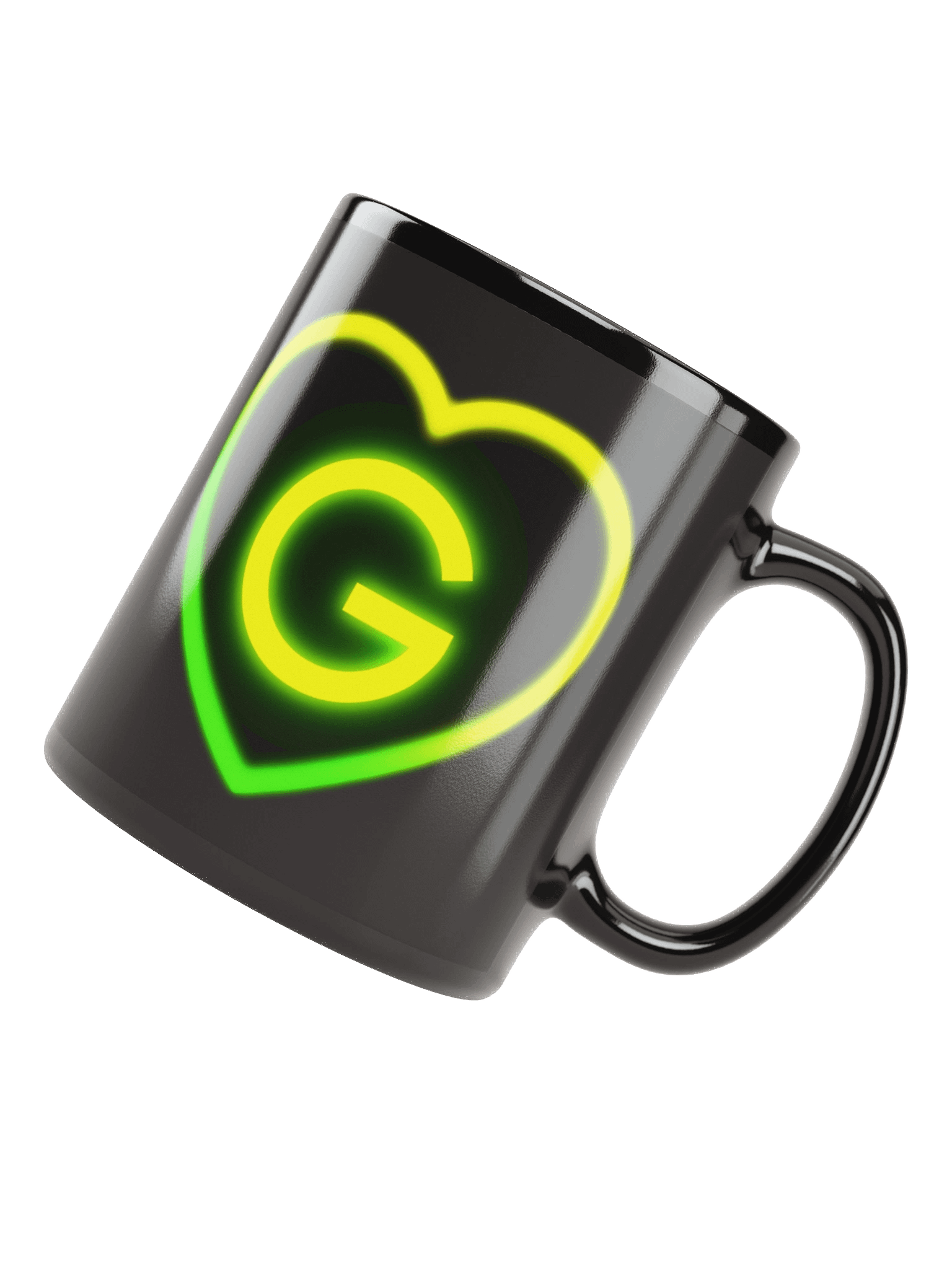 Black Mug - Glowing Gumstitch Heart product image (4)