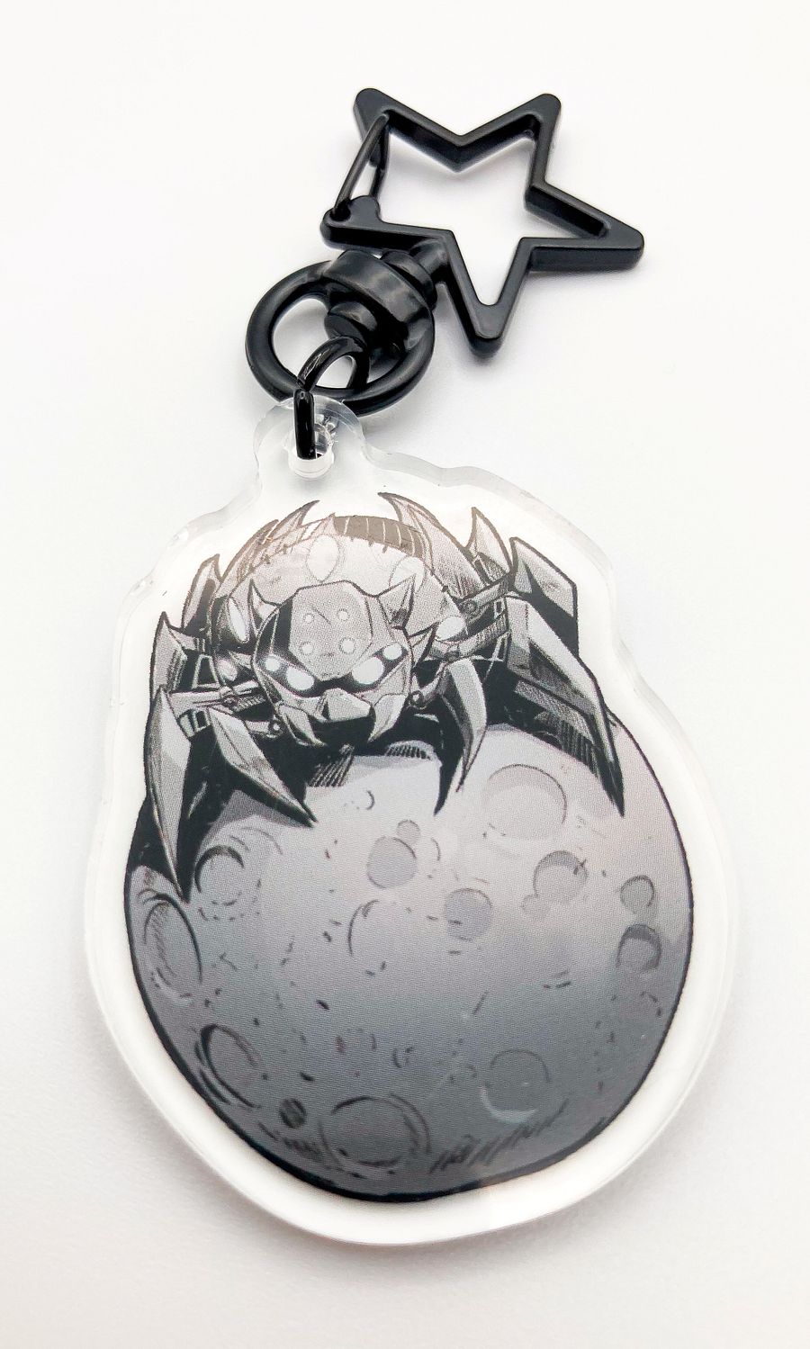 Acrylic Spider Moon Keychain product image (1)