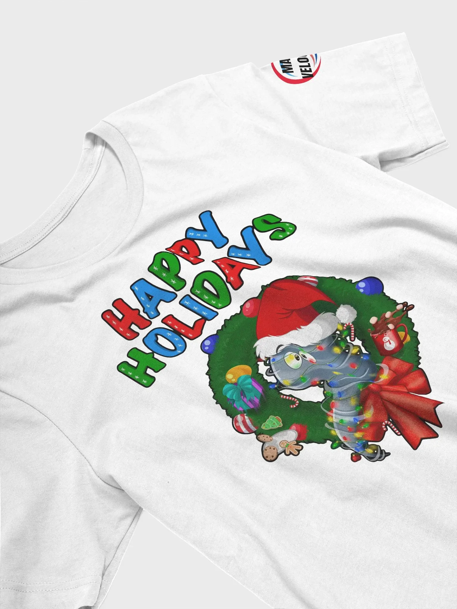 Happy Holidays T-Shirt + Sleeve Logo product image (18)
